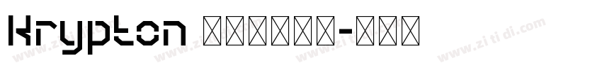 Krypton 机械风格字体字体转换